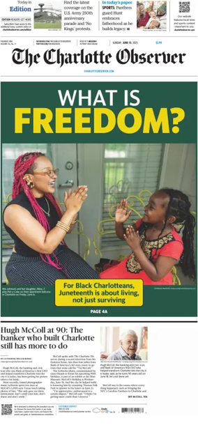 Cover of The Charlotte Observer (Sunday)