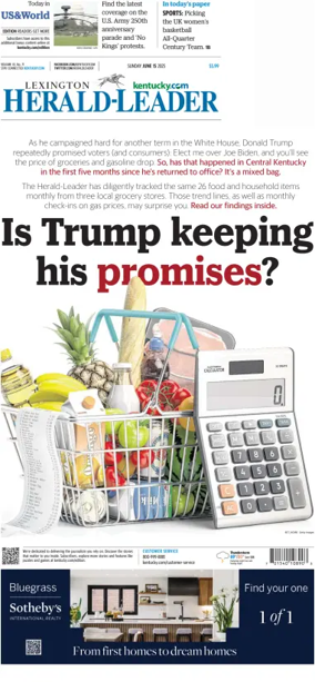 Cover of Lexington Herald-Leader (Sunday)