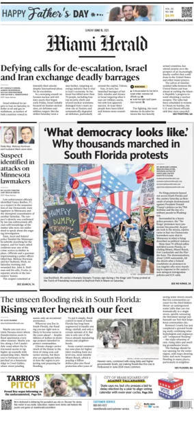 Cover of Miami Herald (Sunday)