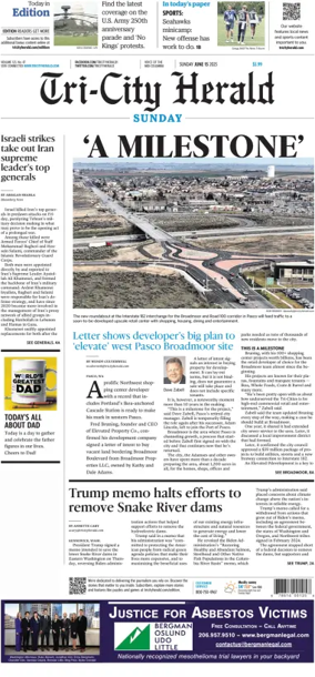 Cover of Tri-City Herald (Sunday)