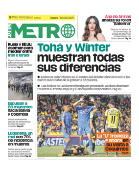 Cover of Publimetro Chile