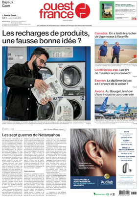 Cover of Ouest France (Bayeux / Caen)