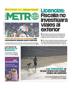 Cover of Publimetro Chile