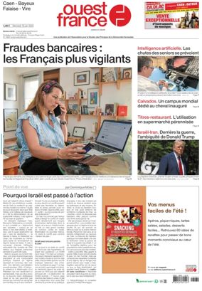 Cover of Ouest France (Bayeux / Caen)
