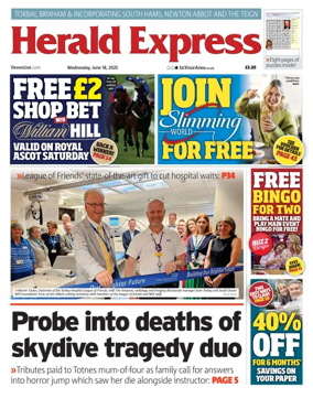 Cover of Herald Express (Torbay, Brixham & South Hams Edition)