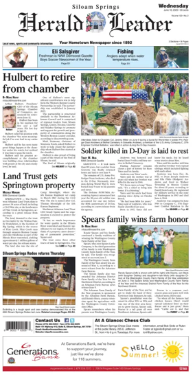 Cover of Siloam Springs Herald Leader