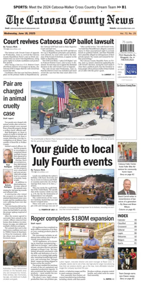 Cover of The Catoosa County News