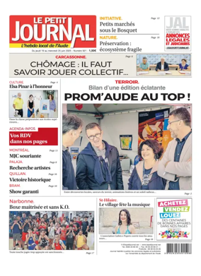 Cover of Le Petit Journal - L'hebdo local de l'Aude