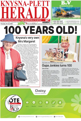 Cover of Knysna-Plett Herald