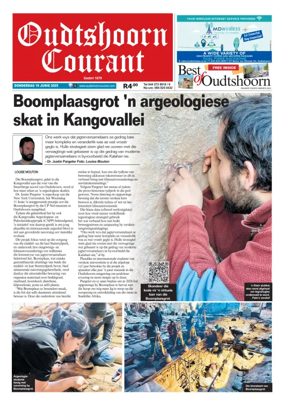 Cover of Oudtshoorn Courant