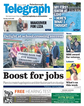 Cover of The Peterborough Evening Telegraph