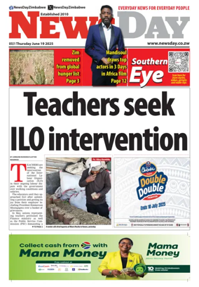 Cover of Newsday (Zimbabwe)