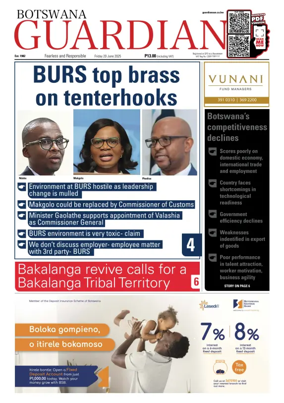 Cover of Botswana Guardian