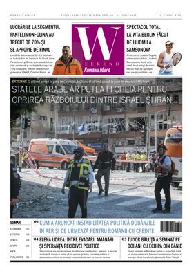Cover of Romania Libera - Friday Edition