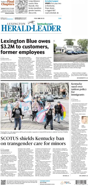 Cover of Lexington Herald-Leader