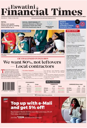 Cover of Eswatini Financial Times