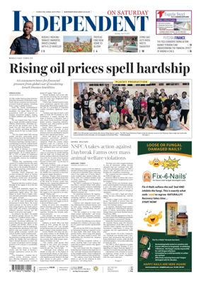 Cover of The Independent on Saturday