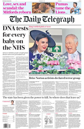 Cover of The Daily Telegraph - Saturday