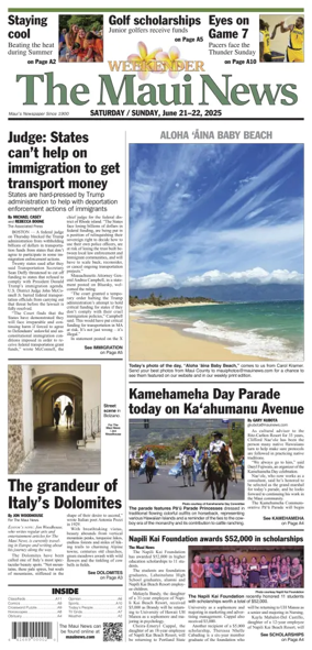 Cover of The Maui News - Weekender