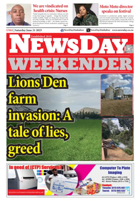Cover of Newsday (Zimbabwe)
