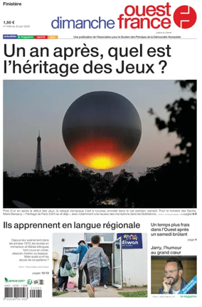 Cover of Dimanche Ouest France (Finistere)