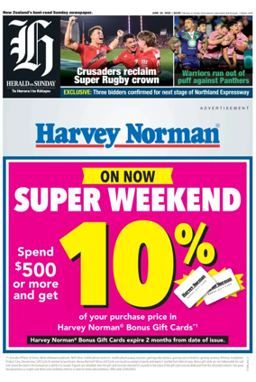 Cover of Herald on Sunday