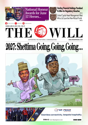 Cover of THEWILL NEWSPAPER
