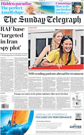 Cover of The Sunday Telegraph