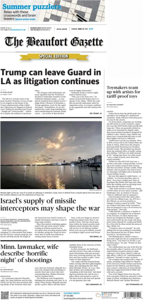 Cover of Beaufort Gazette (Sunday)