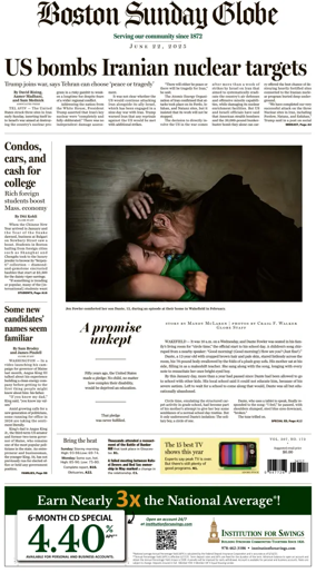 Cover of Boston Sunday Globe
