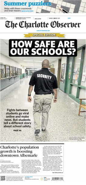 Cover of The Charlotte Observer (Sunday)