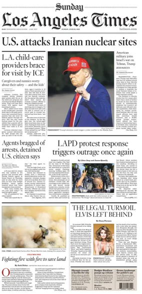 Cover of Los Angeles Times (Sunday)
