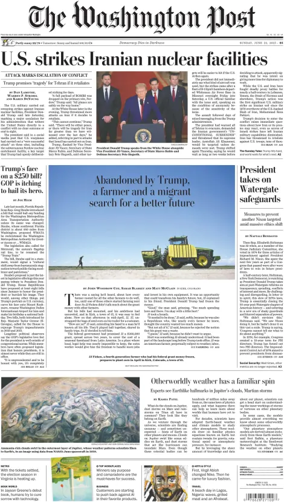 Cover of The Washington Post Sunday