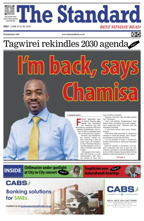 Cover of The Standard (Zimbabwe)