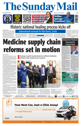 Cover of The Sunday Mail (Zimbabwe)