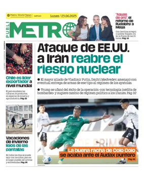 Cover of Publimetro Chile