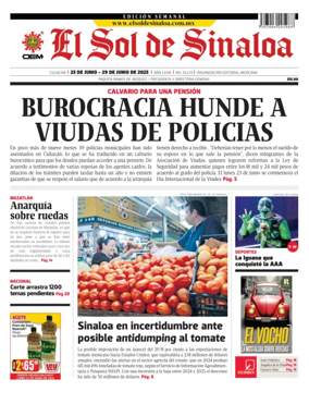 Cover of El Sol de Sinaloa