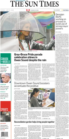 Cover of The Sun Times (Owen Sound)