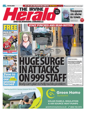 Cover of The Irvine Herald and Kilwinning Chronicle