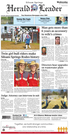 Cover of Siloam Springs Herald Leader