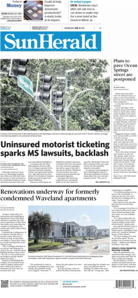 Cover of The Sun Herald