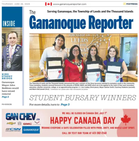 Cover of The Gananoque Reporter
