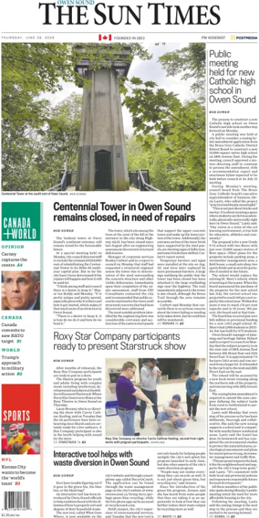 Cover of The Sun Times (Owen Sound)