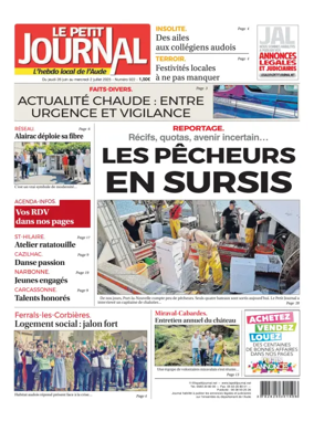 Cover of Le Petit Journal - L'hebdo local de l'Aude