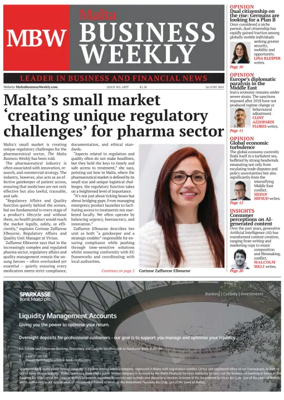 Cover of The Malta Business Weekly