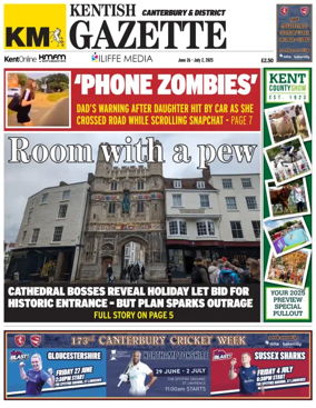 Cover of Kentish Gazette Canterbury & District