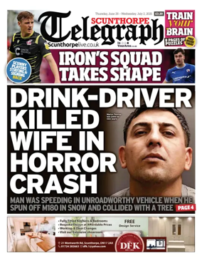 Cover of Scunthorpe Telegraph