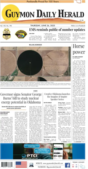 Cover of Guymon Daily Herald