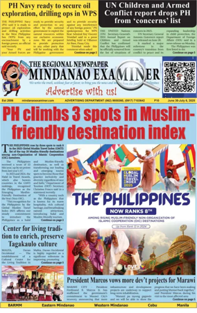 Cover of The Mindanao Examiner Regional Newspaper