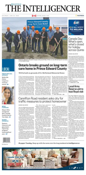 Cover of The Intelligencer (Belleville)